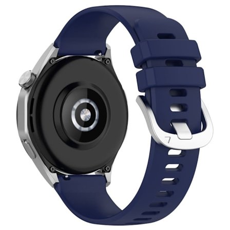 Huawei Watch Universal klockarmband 22mm flytande silikonarmband med stålspänne - Mörkblå