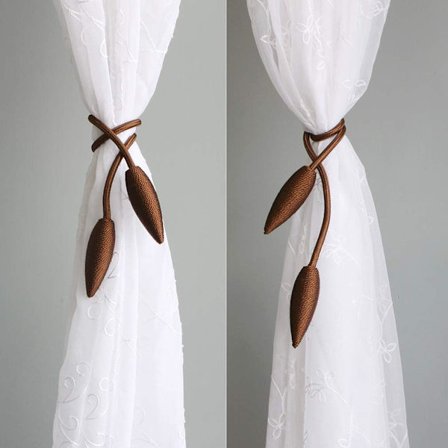 2 stk gardinholdere klips kreative vindusgardin vri knytning B