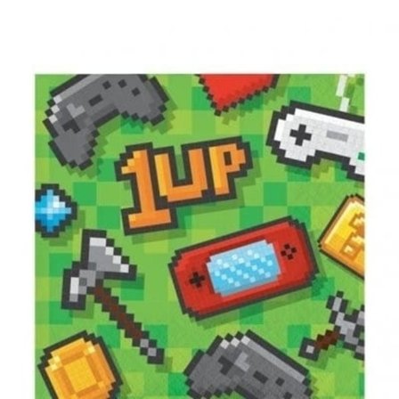 Game On 1 Up - Servetter 12,5 cm