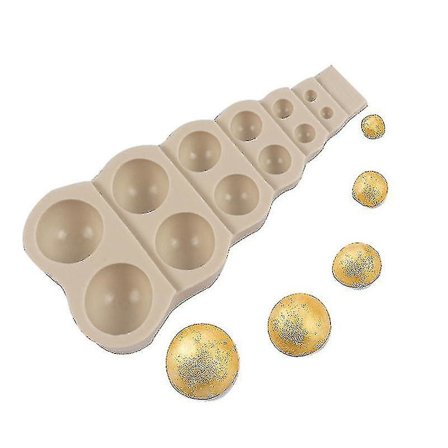 1kpl Puolipallo Pyöreä Fondant Muotti Silikoni Kakun Koristelu Sokerimassa Suklaamuotti