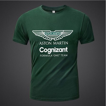 2023 ny Aston Martin T-shirt med printed AMF1 T-shirt med rund hals green 100