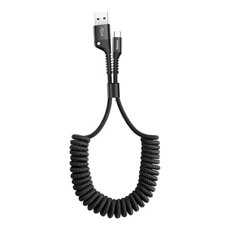 Baseus Fish eye Data Cable USB-C - 2A svart - 1 m