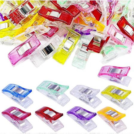 50 st Syklämmor för tyg Quilting Clips Wonder Clips Tygklämmor Plast Quilting Hantverksklämmor för Sömnad, Sömnadshantverk, Hängande föremål