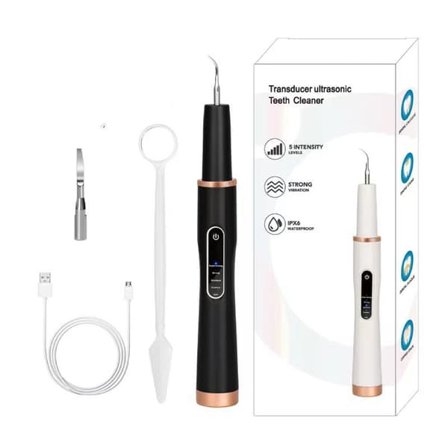 Ultraljuds tandstensborttagare - Ta bort tandsten själv Svart