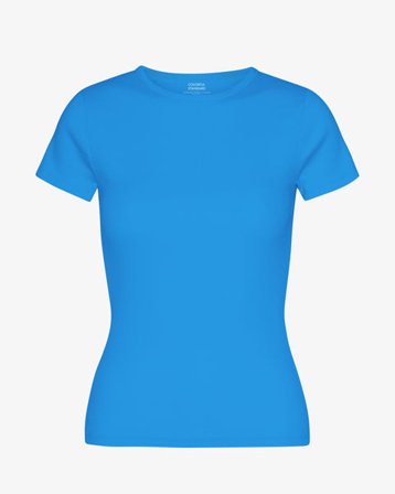 Organic Rib T-Shirt - Pacific Blue - Female - M