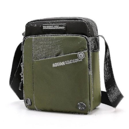 Skuldertaske crossbody taske udendørs rejse nylon lille taske casual personlighed herretaske, grøn Crjjkoy