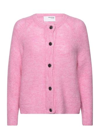 Slflulu Ls Knit Short Cardigan B Noos Strikkegenser Cardigan Rosa Selected Femme*Betinget Tilbud