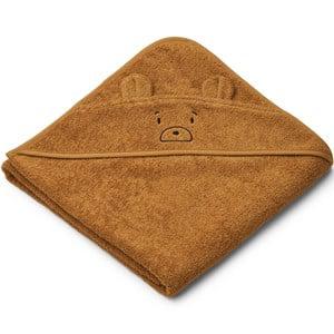 Liewood Mr Bear/Golden Caramel Augusta Hooded Towel One Size - Textile - One size - Brown