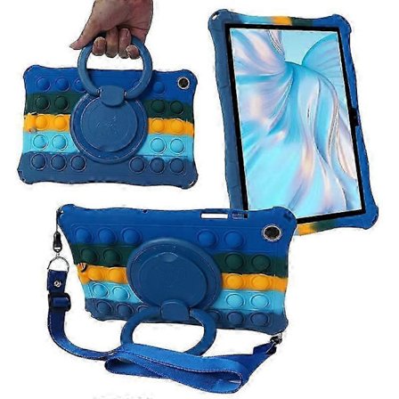 Til Samsung Galaxy Tab A9 Etui Pop Boble Pc + Cover Håndtag Støttefod Med Skulderrem
