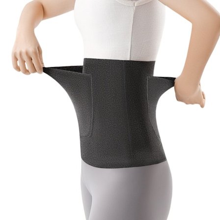 Termisk taljestøttebælte med lommer Black XL