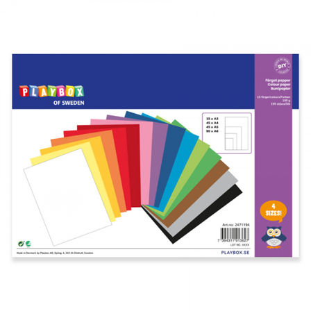 Playbox Buntes Papier5 st