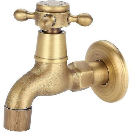 G1/2 Väggmonterad Vintage Massiv Mässing Kran Vattenkran För Diskbänk Mopp Pool Kort