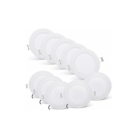 10x6W Ultra Tunna LED Inbyggda Spotlight Taklampa Lampa Spotlight Set Inbyggda Spotlights Tak Kalla Vit (6000-6500K)[Energiklass A++]