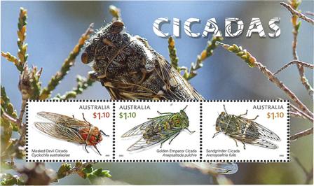 Australien - Cikader - Postfrisk miniark