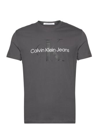 Seasonal Monologo Tee Tops T-Kortærmet Skjorte Grey Calvin Klein Jeans
