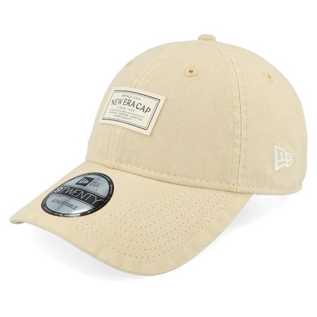New Era - Beige unconstructed Keps - Canvas 9TWENTY Stone Dad Cap @ Hatstore