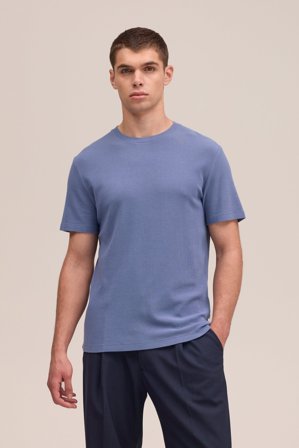 NN.07 Clive SS T-Shirt Herren Blau Baumwollmix