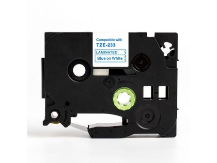 Tape 12mm TZe-233 Blå på Vit - Lyreco - Kontorsmaskiner - Märkmaskiner och tape - Tape - Brother TZ