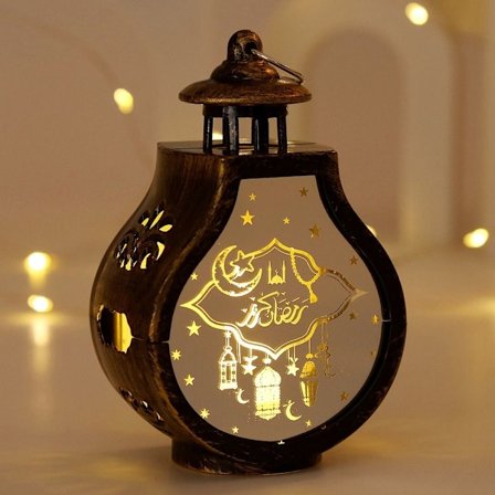 Eid Mubarak Lampe Ramadan LED Lys FARGE 3 FARGE 3