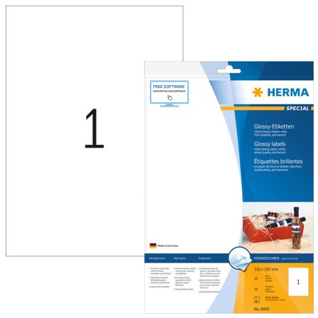 Herma Labels Inkjet glossy 210x297 (10)