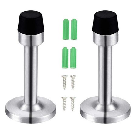 2 kpl Ovienpysäkkää Kumipuskurilla, Hopea Raskas Käyttöön Seinään Kiinnitettävä Ovienpysäkkää Pitkät Ovienpysäkkää