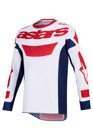 Crossshirt Alpinestars Racer Riway Weiß/Blau/Rot XL
