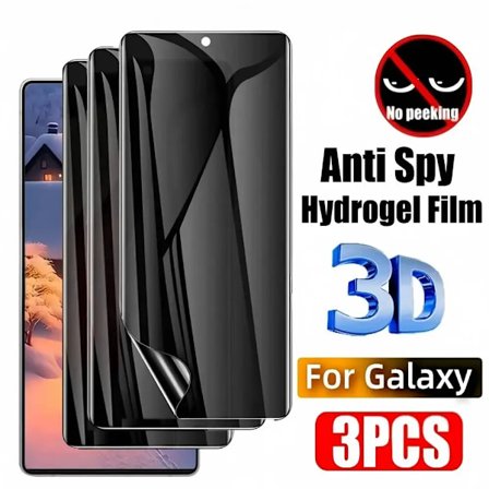 3-pack Anti-spion Hydrogel Film för Samsung Galaxy S25 Edge S24 S23 Ultra S22 S21 Skärmskydd för Samsung Note 20 10 9 8 S10 S9