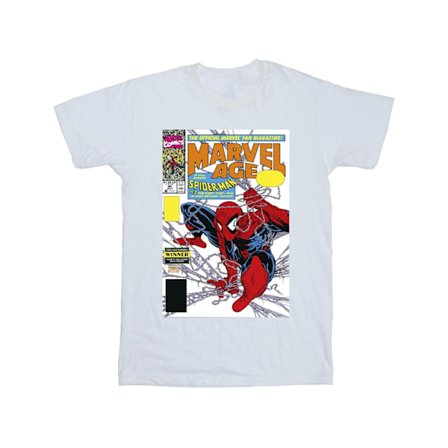 Marvel Herr Spider-Man Marvel Age Comic Cover T-shirt L Vit