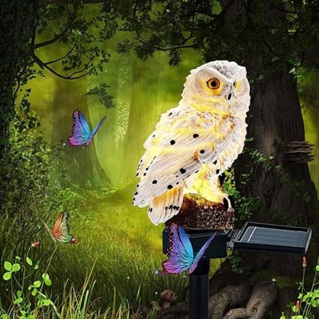 Solcelle Ugle Lys Udendørs Have - Vandtæt LED Ugle Plænelampe - Kreativ N