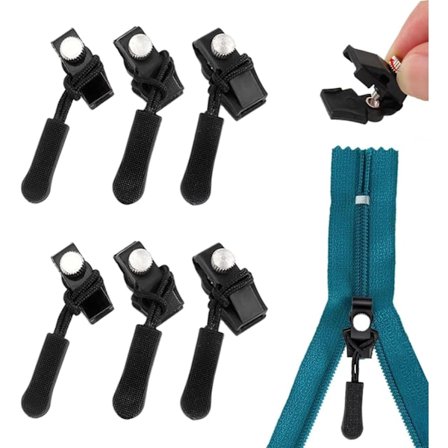 Pieces Lynlås Reparationssæt Lynlås Clip-on Udskiftningsskyder Universal Clip-on Lukning til Jakker Frakker Kufferter - Aftagelig - Let at Bruge