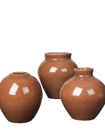 Vase 'Ingrid' S Keramik Brown Broste Copenhagen