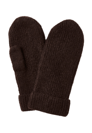 Å WOMAN Ribbstickade tumvantar JUNI Vantar & handskar Brun ONESIZE