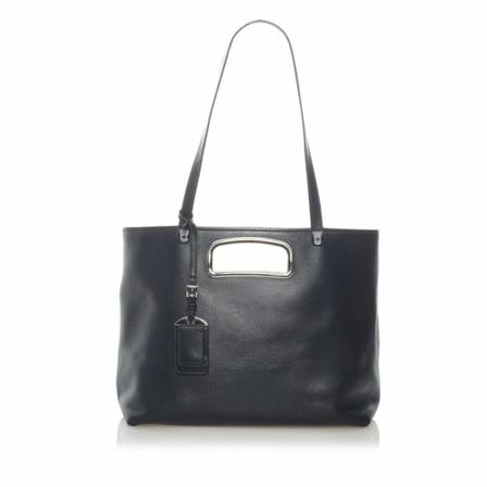 Prada Vintage Leather Two-Way Tas , Zwart , Dames , Maat: ONE Size Vintage Tassen