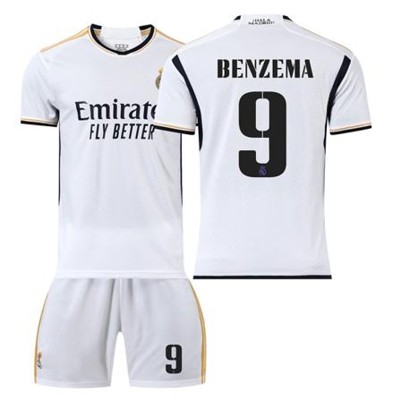23/24 Real Madrid Hjemmefotballdraktsett 9 BENZEMA L