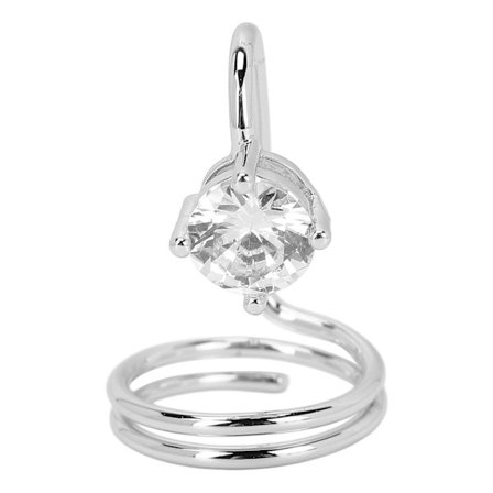 Fingerring til kvinder med rhinsten, fingerneglesmykker 3059 hvidguld til damer og piger