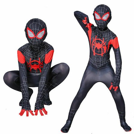 Super Hero Spiderman Cosplay Kids Fancy Dress Jumpsuit Julpresent red 150-160cm black 150-160cm