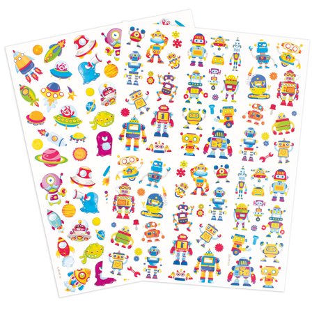 Playbox Stickers robotter og rummet 2 ark
