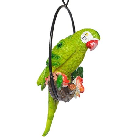Hagefigur, Papegøyetre Henger Dyreskulptur, er din beste innendørs og utendørs Resin Statue Hageplen Hus Kunst Statue