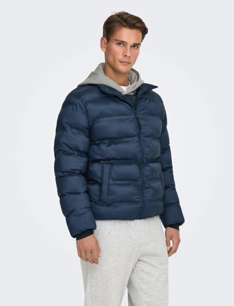 ONLY & SONS Onsunion Seamless Life Puffer Jacket Otw - Navy - XL