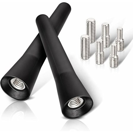 2 stk. Bilantenne FM DAB Bilradioantenne 6,5 cm Mini Kort Bilantenne med FM/AM/DAB-modtagelsesfunktion