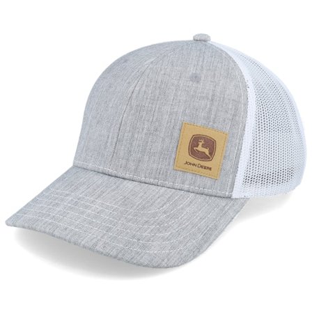 John Deere - Gris trucker Gorra - Twill/Mesh Sueded Logo Cap Heather Grey/White Trucker @ Hatstore