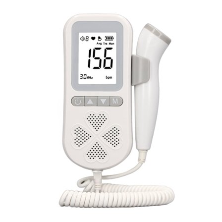 Fosterlydsmonitor 3 moduser Vanntett probe Digital skjerm Baby hjerteslagsdetektor Graviditet Hjemmebruk Grå