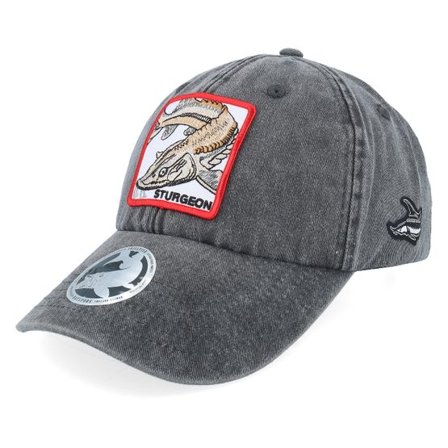 Skillfish - Svart unconstructed Keps - Sturgeon Box Vintage Washed Black Dad Cap @ Hatstore