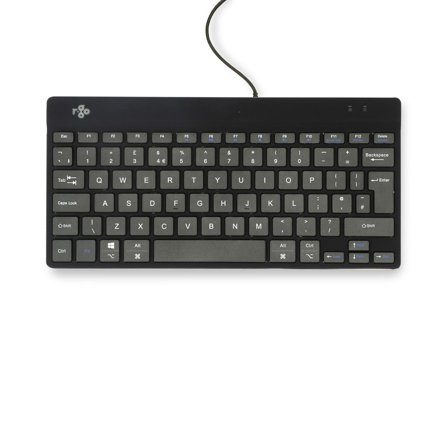 R-GO Tools R-Go Ergonomic Keyboard Compact break - tastatur - QWERTY - Storbritannia - svart Inn-enhet