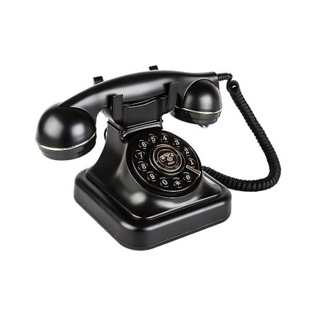 Retro Fasttelefon, gammaldags vintage fasttelefoner med klassisk metallklocka retro telefon