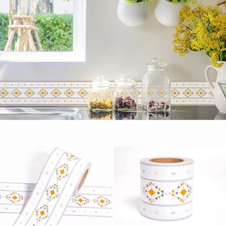 Ruyunlai Gul-Grå Trekant Tapetbord Removable Veggdekor Veggbord Selvklebende Vanntett PVC Tapet Baseboard Klistremerke 12cm X 1000cm