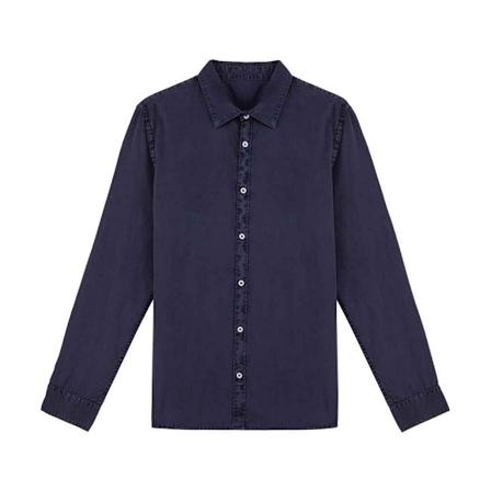 Native Spirit Herrtvättad Långärmad Skjorta 3XL Marinblå Navy Blue 3XL