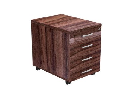 deNord Design Hurts mobil 4 lådig, djup 600 mm valnöt - Lyreco - Kontorsmöbler och inredning - Bord och hurtsar - Hurtsar