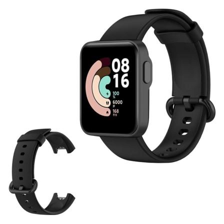 Xiaomi Mi Watch Lite yksinkertainen silikoninen kellonauha - Musta Black