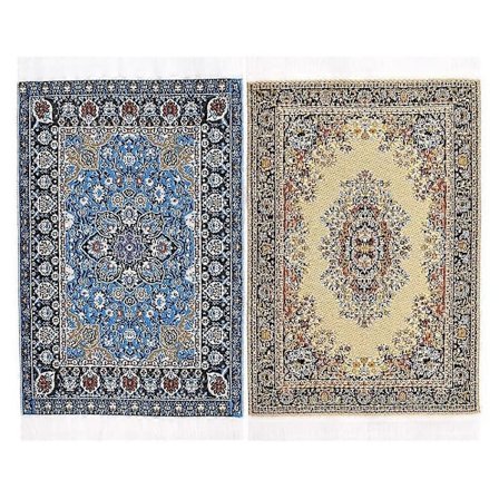 Miniature Tilbehør af Tæppe til Møbler i 1/12 Skala Vævede Tæpper 15 cm X 10 cm